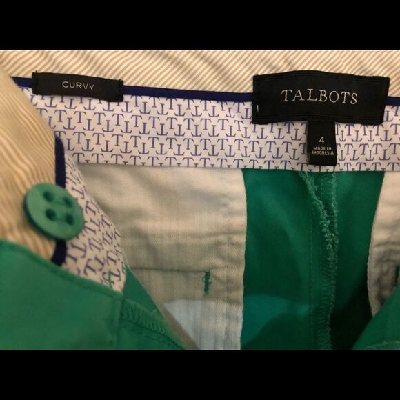 Talbots Womens curvy green crop pants size 4 - Picture 6 of 7